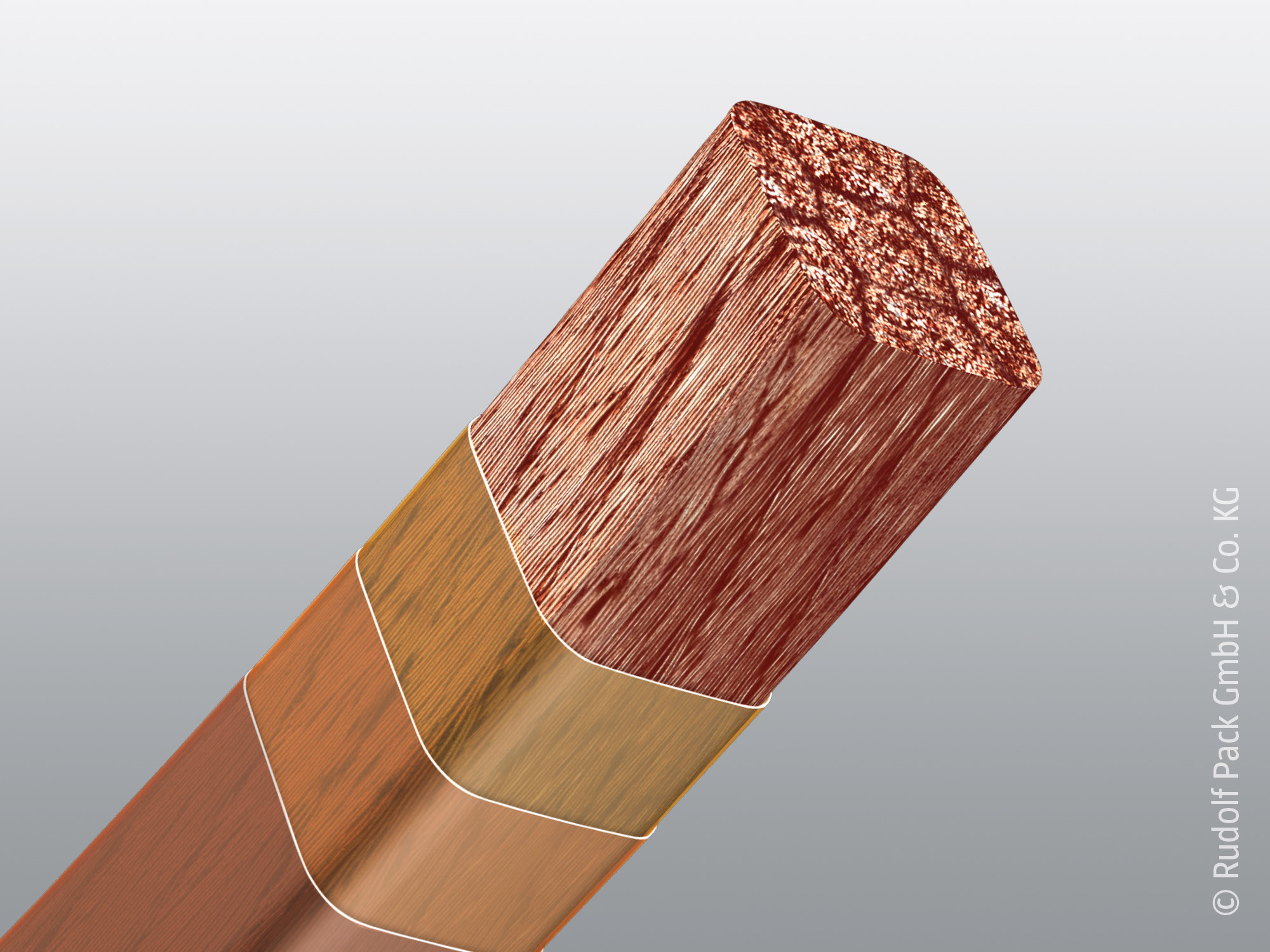 Kupferlitze Rupalit® Safety Profil mit profiliertem Kupferquerschnitt und transparenter Umhüllung